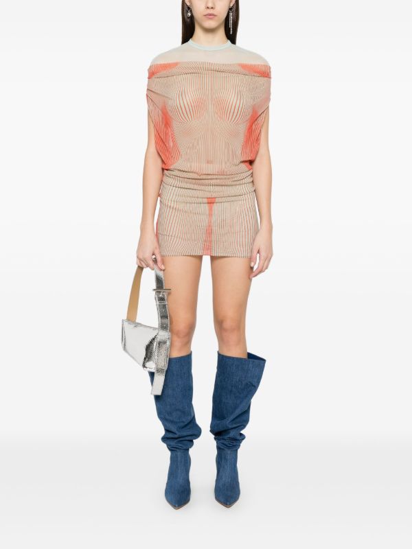 Browns Jean Paul Gaultier Orange Trompe L'Oeil Dress | Browns Day Dresses