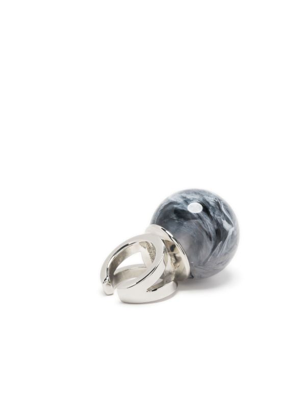 Browns Jean Paul Gaultier X La Manso Silver-tone Crystal Ball Ring | Browns Rings