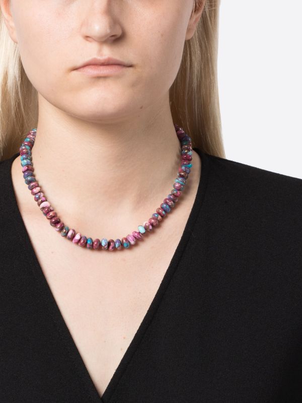 Browns JIA JIA 14K Yellow Gold Dahlia Turquoise Bead Necklace | Browns Fine Necklaces