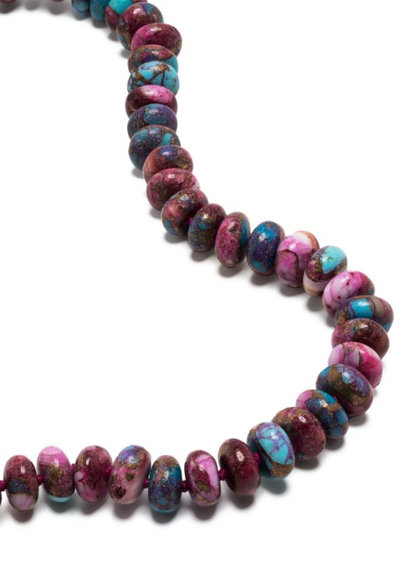 Browns JIA JIA 14K Yellow Gold Dahlia Turquoise Bead Necklace | Browns Fine Necklaces