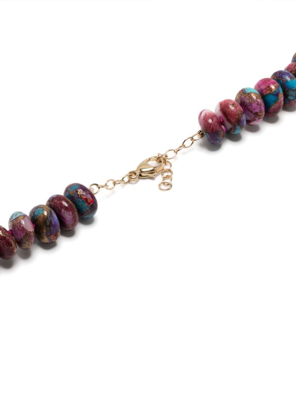 Browns JIA JIA 14K Yellow Gold Dahlia Turquoise Bead Necklace | Browns Fine Necklaces