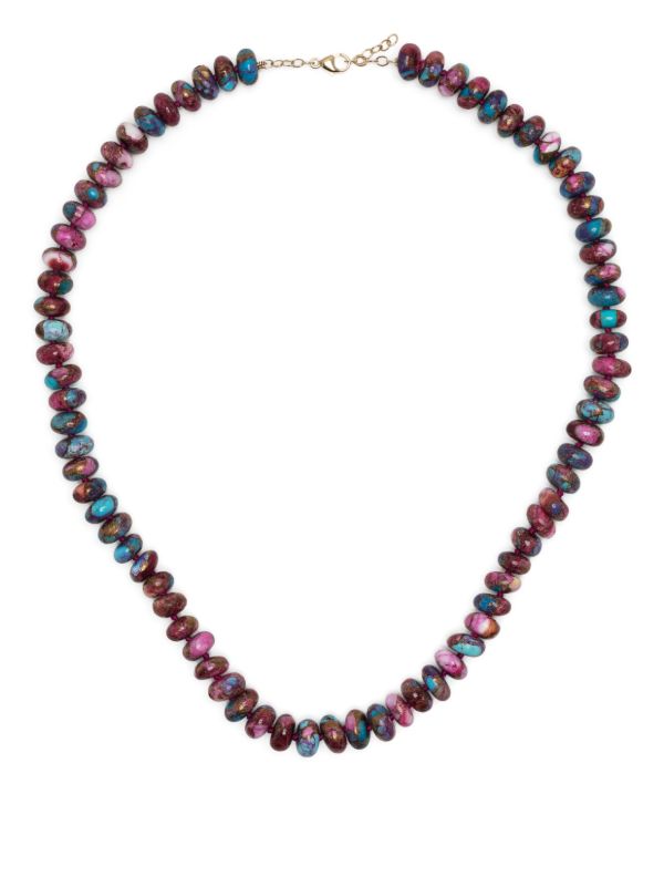 browns JIA JIA 14K Yellow Gold Dahlia Turquoise Bead Necklace | Browns Fine Necklaces
