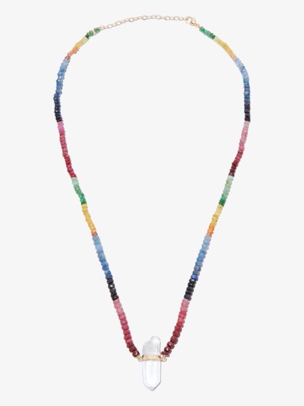 Browns JIA JIA 14K Yellow Gold Dark Rainbow Beaded Quartz Necklace | Browns Fine Necklaces