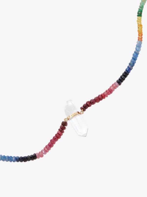 Browns JIA JIA 14K Yellow Gold Dark Rainbow Beaded Quartz Necklace | Browns Fine Necklaces