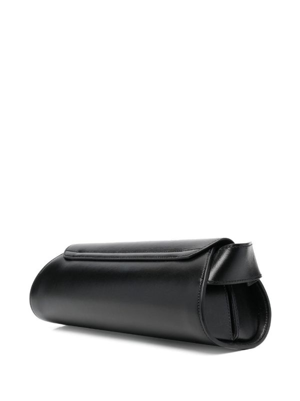Browns Jil Sander Black Cannolo Small Leather Shoulder Bag | Browns Shoulder Bags