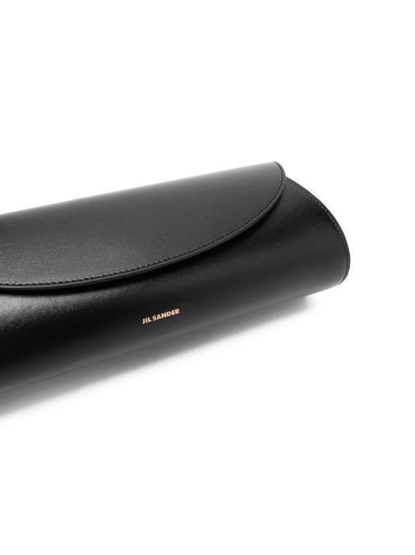 Browns Jil Sander Black Cannolo Small Leather Shoulder Bag | Browns Shoulder Bags