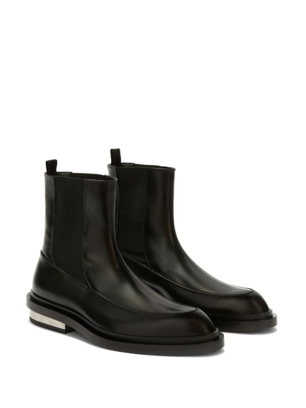 Browns Jil Sander Black Leather Ankle Boots | Browns Boots