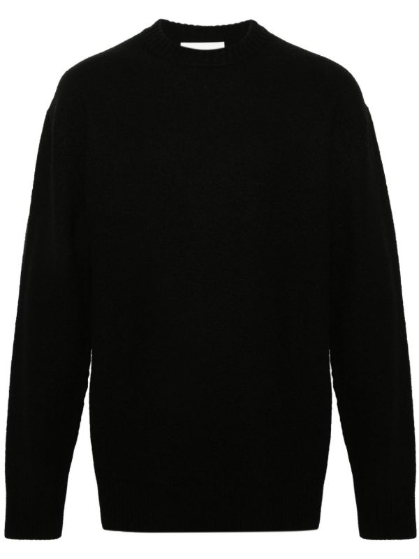browns Jil Sander Black Mock-Neck Wool Sweater | Browns Knitted Sweaters