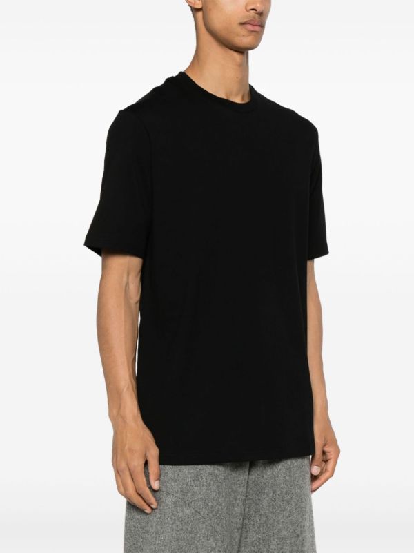 Browns Jil Sander Black Slogan-Print Cotton T-shirt | Browns T-Shirts