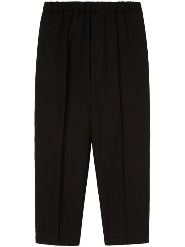 browns Jil Sander Black Straight-Leg Tailored Trousers | Browns Regular-Fit & Straight Leg Pants