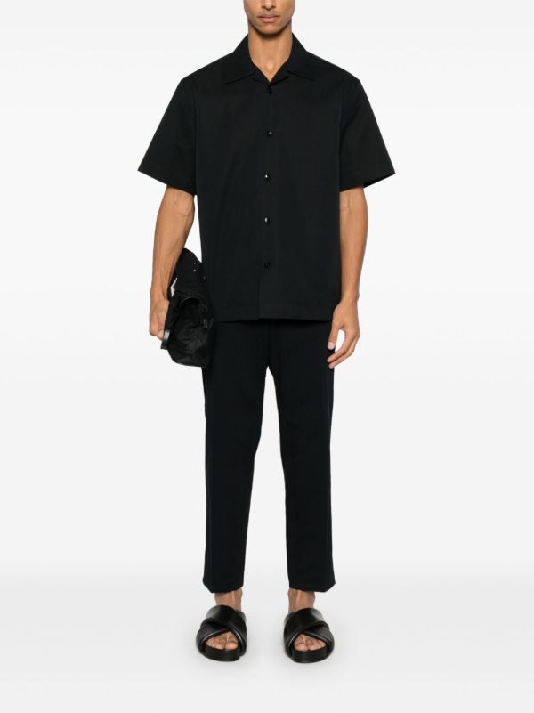 Browns Jil Sander Black Tapered Trousers | Browns Tapered Pants