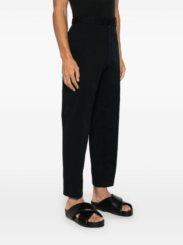 Browns Jil Sander Black Tapered Trousers | Browns Tapered Pants