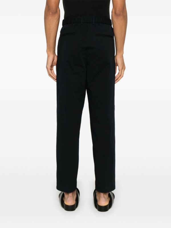Browns Jil Sander Black Tapered Trousers | Browns Tapered Pants