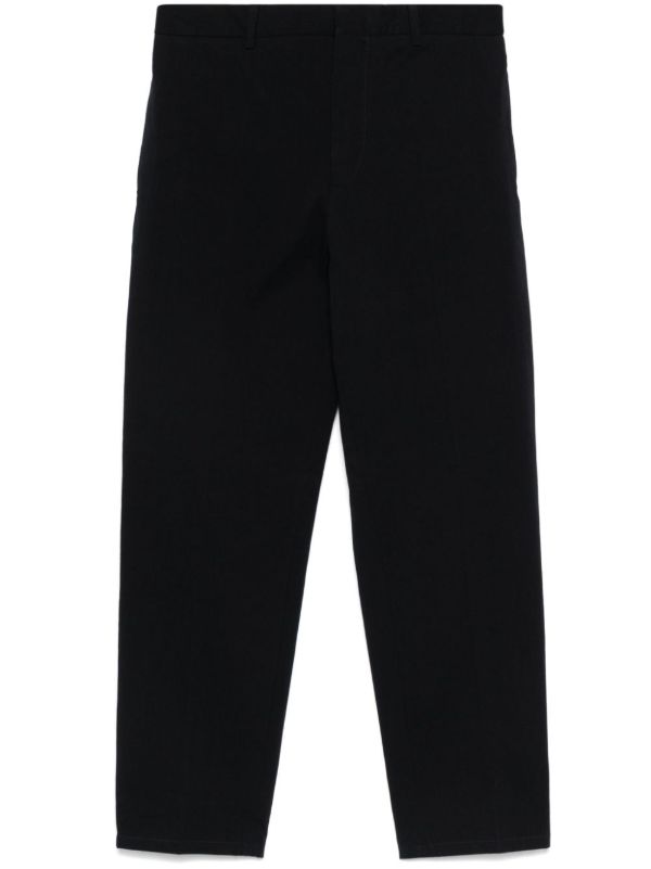 browns Jil Sander Black Tapered Trousers | Browns Tapered Pants