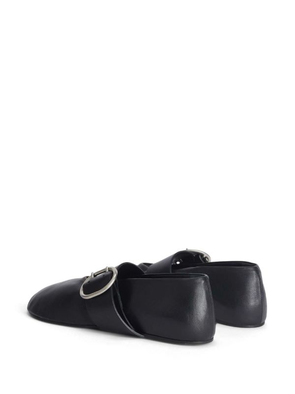 Browns Jil Sander Buckled Ballet Pumps | Browns Ballerina Shoes