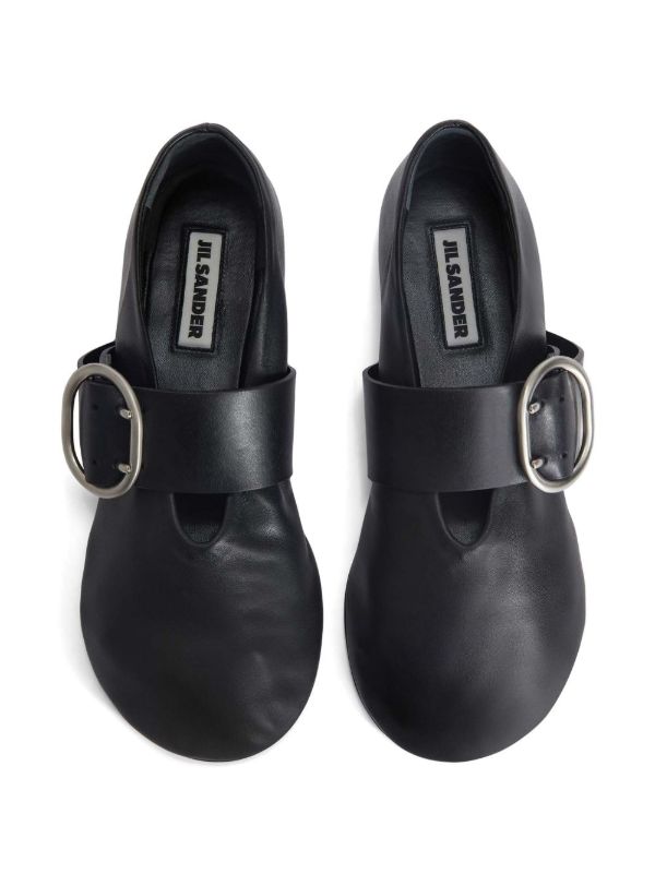 Browns Jil Sander Buckled Ballet Pumps | Browns Ballerina Shoes