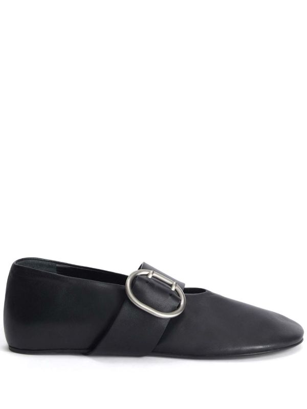 browns Jil Sander Buckled Ballet Pumps | Browns Ballerina Shoes
