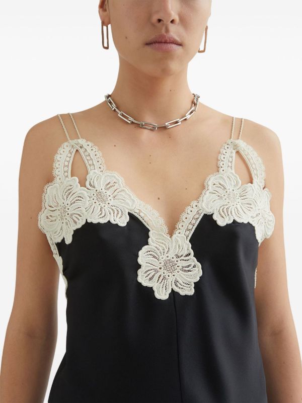 Browns Jil Sander Floral-Embroidered Top | Browns Vests & Tank Tops