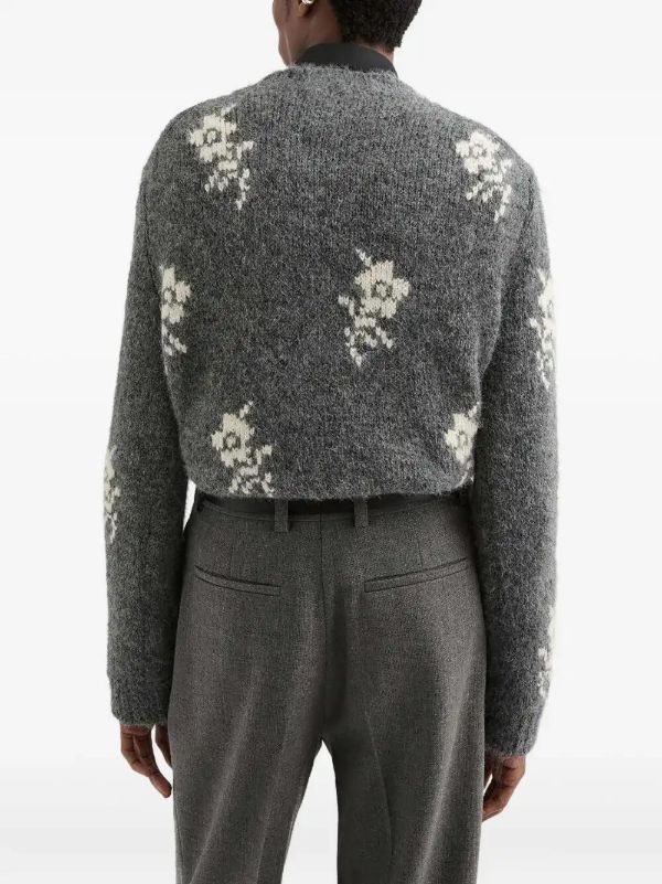 Browns Jil Sander Floral Sweater | Browns Knitted Sweaters