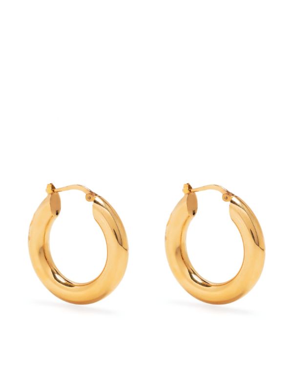 browns Jil Sander gold-tone classic hoop earrings | Browns Earrings