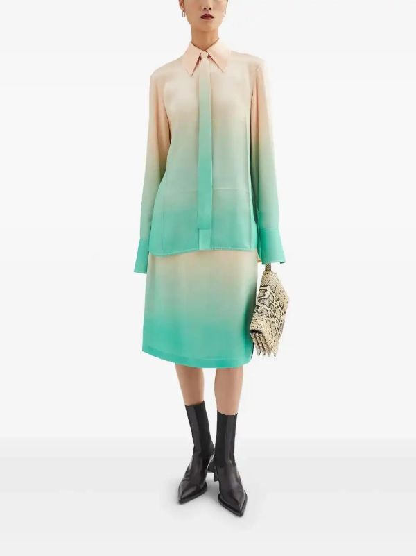 Browns Jil Sander Gradient-effect Skirt | Browns Straight Skirts