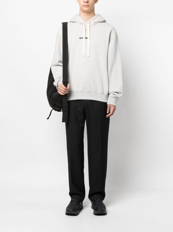 Browns Jil Sander Logo-print Cotton Hoodie | Browns Hoodies