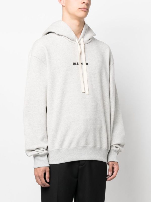 Browns Jil Sander Logo-print Cotton Hoodie | Browns Hoodies
