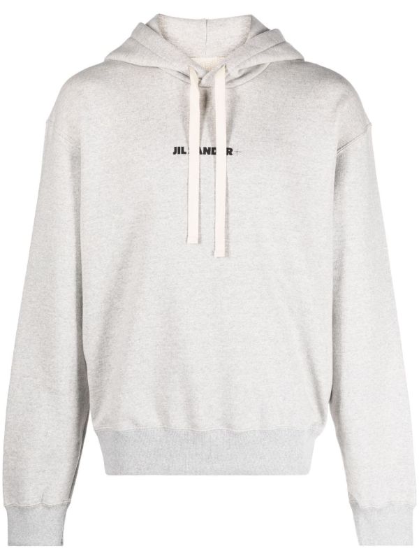 browns Jil Sander logo-print cotton hoodie | Browns Hoodies