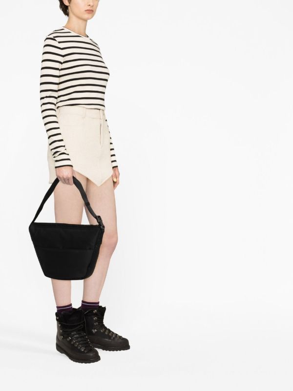 Browns Jil Sander Neutral Striped Cotton Top | Browns Knitted Tops