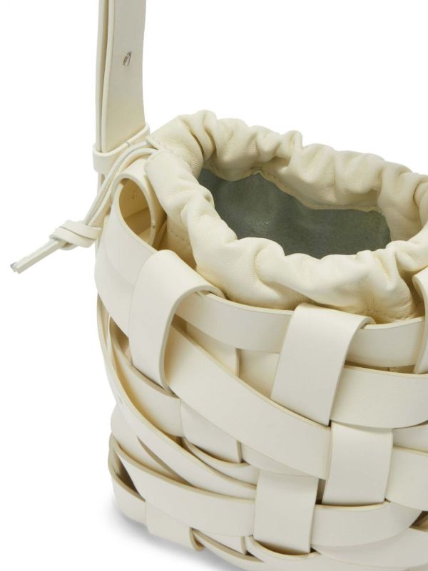 Browns Jil Sander Neutral Woven Small Leather Cross Body Bag | Browns Messenger & Crossbody Bags