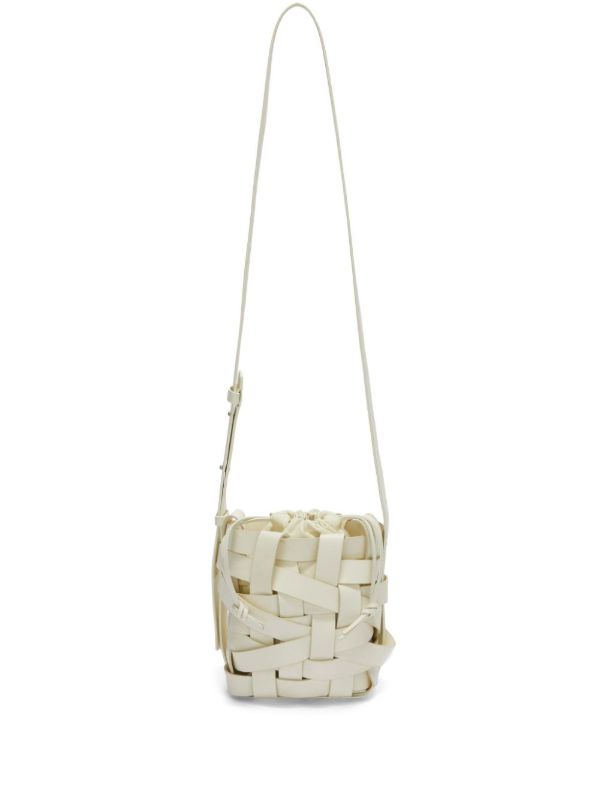 browns Jil Sander Neutral Woven Small Leather Cross Body Bag | Browns Messenger & Crossbody Bags