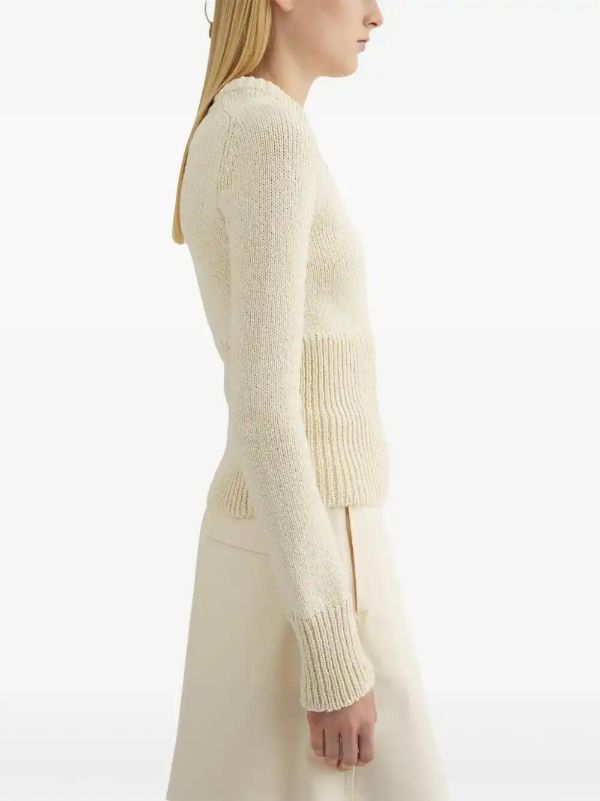 Browns Jil Sander Neutrals Zip-Up Cardigan | Browns Cardigans