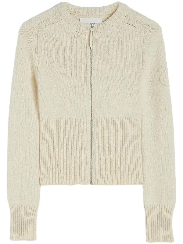 browns Jil Sander Neutrals Zip-Up Cardigan | Browns Cardigans