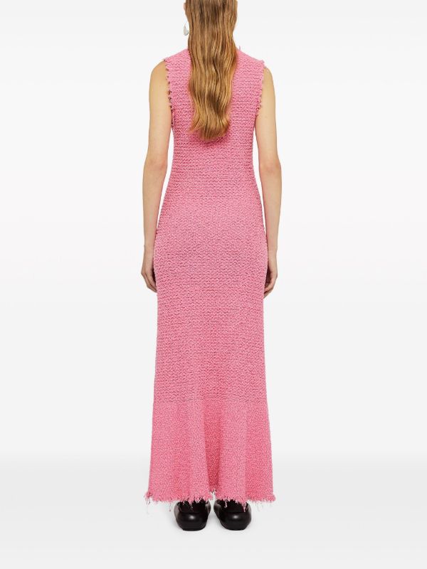 Browns Jil Sander Pink Embroidered Sleeveless Maxi Dress | Browns Day Dresses