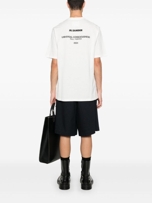 Browns Jil Sander Printed Cotton T-Shirt | Browns T-Shirts