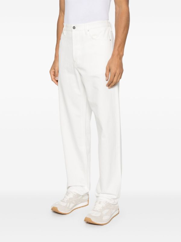 Browns Jil Sander White Cotton Loose-Fit Jeans | Browns Relaxed-Fit Jeans