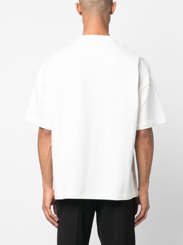 Browns Jil Sander White Logo Cotton T-shirt | Browns T-Shirts