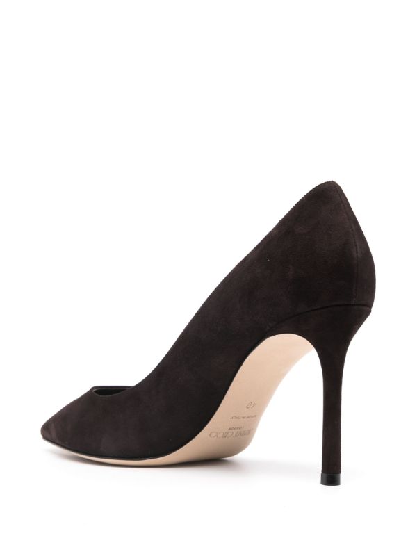 Browns Jimmy Choo Brown Romy 85 Suede Pumps | Browns Pumps