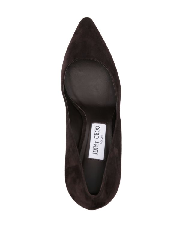 Browns Jimmy Choo Brown Romy 85 Suede Pumps | Browns Pumps