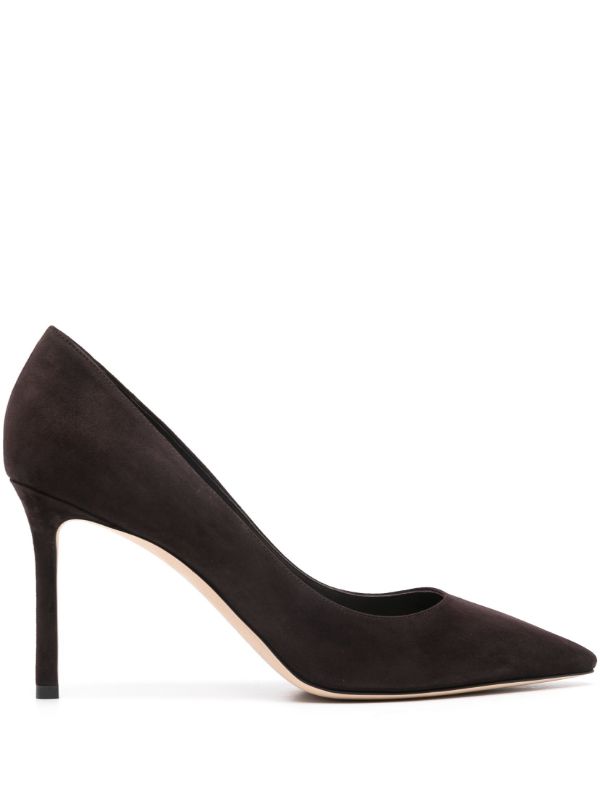 browns Jimmy Choo Brown Romy 85 Suede Pumps | Browns Pumps