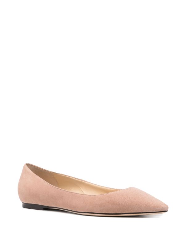 Browns Jimmy Choo Pink Romy Ballet Pumps | Browns Ballerina Shoes
