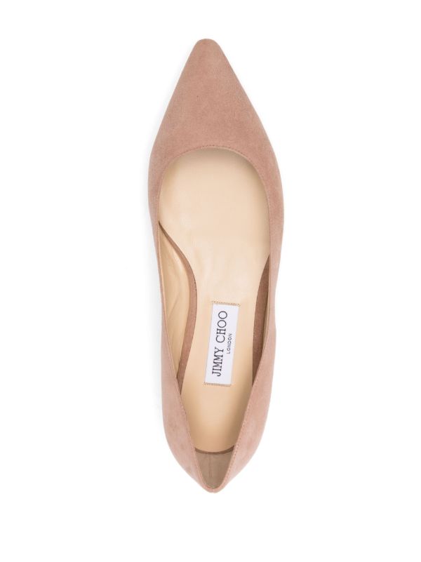 Browns Jimmy Choo Pink Romy Ballet Pumps | Browns Ballerina Shoes