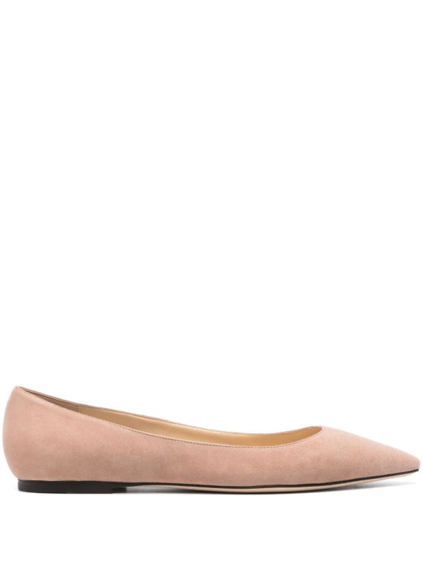 browns Jimmy Choo Pink Romy Ballet Pumps | Browns Ballerina Shoes