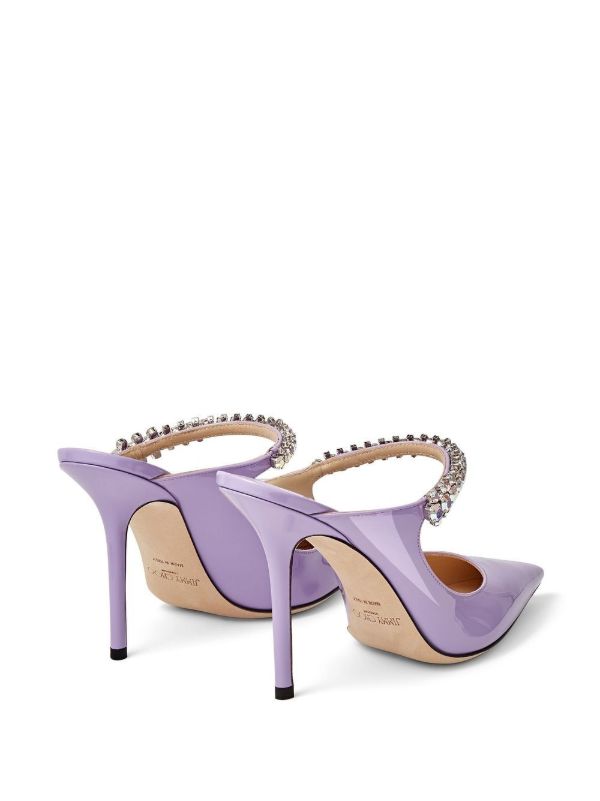 Browns Jimmy Choo Purple Bing 100 Patent Leather Pumps | Browns Mules