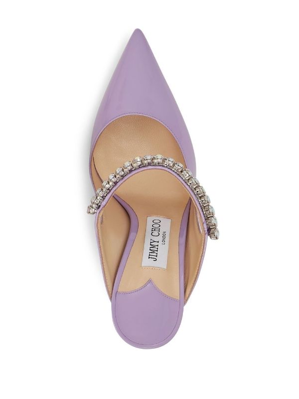 Browns Jimmy Choo Purple Bing 100 Patent Leather Pumps | Browns Mules