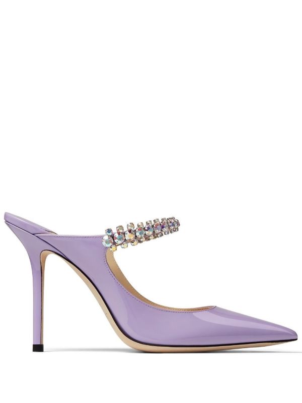 browns Jimmy Choo Purple Bing 100 Patent Leather Pumps | Browns Mules