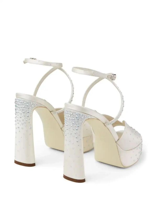 Browns Jimmy Choo White 125mm Karli Sandals | Browns Sandals