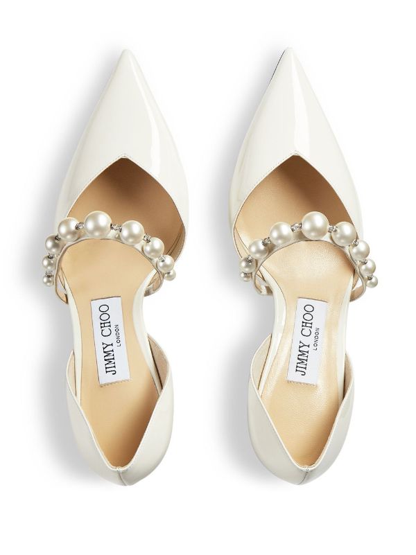 Browns Jimmy Choo White 65mm Aurelie Pumps | Browns Pumps