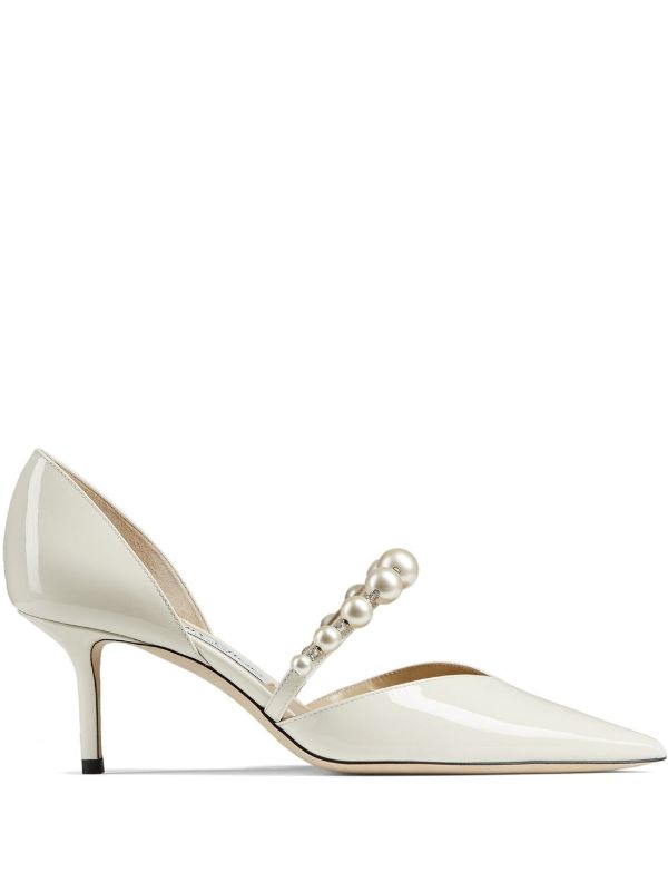 browns Jimmy Choo White 65mm Aurelie Pumps | Browns Pumps
