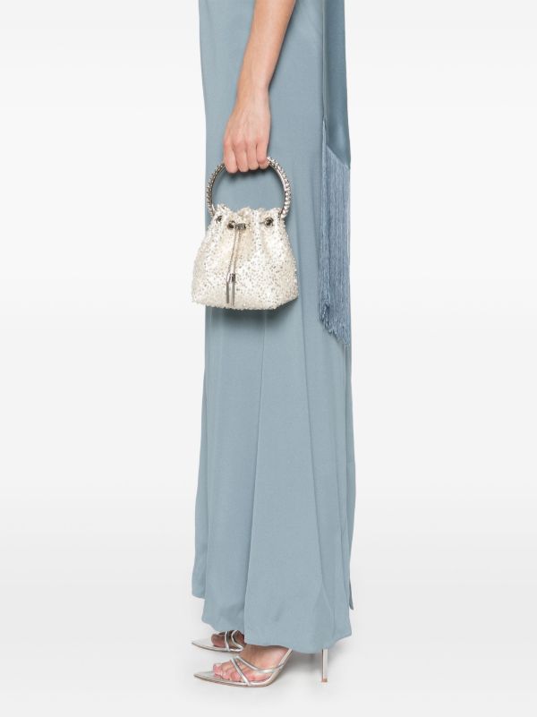 Browns Jimmy Choo White Bon Bon Bucket Bag | Browns Bucket Bags
